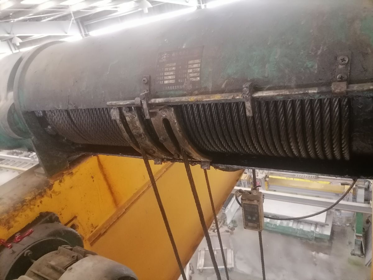 Hoist drum and wire rope inspection